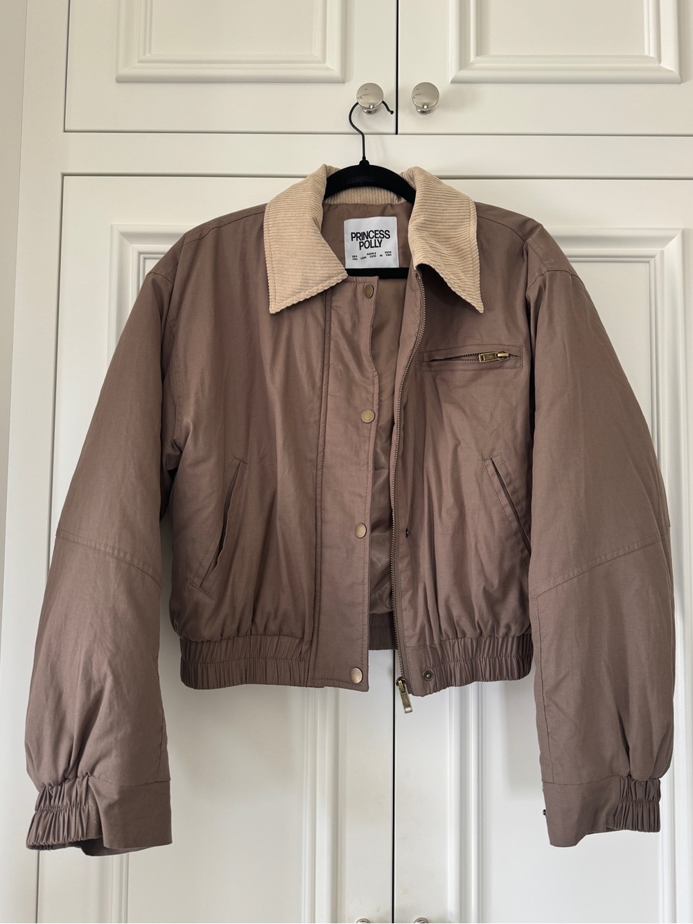 Princess Polly Fateful Collared Jacket Brown